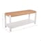 Alaterre Furniture Newport 40in Wood Storage Bench with Handcrafted Woven Rope Seat, White ANNP0550 - alternate 4